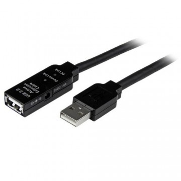 USB Kabelis Startech USB2AAEXT10M         Melns