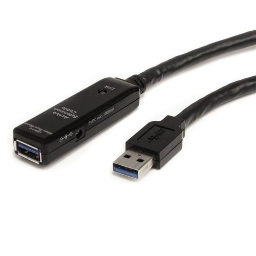 USB Kabelis Startech USB3AAEXT5M          USB A Melns image 1
