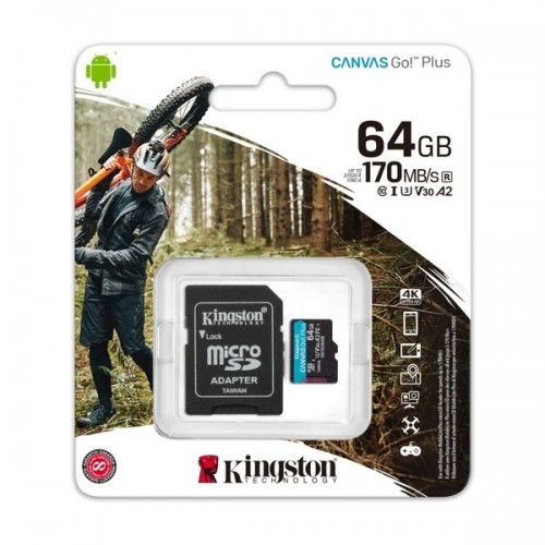 Mikro SD Atmiņas karte ar Adapteri Kingston SDCG3 Melns image 3