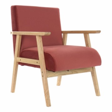 atzveltnes krēsls DKD Home Decor Sarkans Poliesters Koks MDF (61 x 63 x 77 cm)