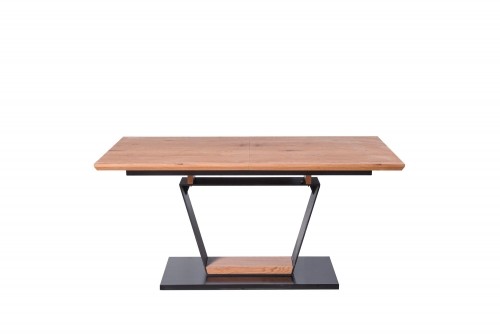 Halmar URBANO extension table, color: top - golden oak, leg - black / golden oak image 3