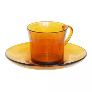 Чашка с тарелкой Duralex Lys Янтарь (18 cl)