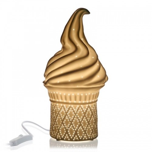 Bigbuy Home Galda lampa Ice Cream Porcelāns (13,7 x 27 x 13,7 cm) image 1