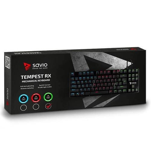 Savio Tempest RX keyboard USB QWERTY English Black image 5