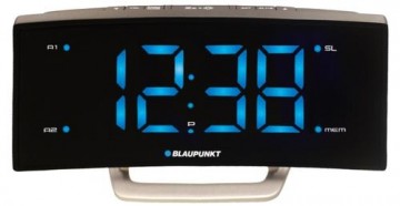 Blaupunkt CR7BK radio Clock Analog &amp; digital Stainless steel
