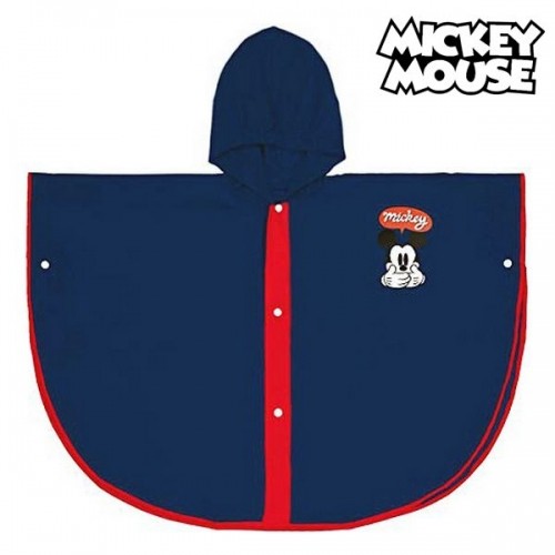 Lietusmētelis-Pončo ar Kapuci Mickey Mouse Zils image 1