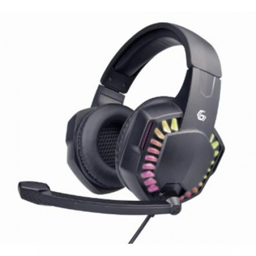 Gembird Microphone, Built-in microphone, Black, Wired, Gaming headset with LED light effect, GHS-06 image 1