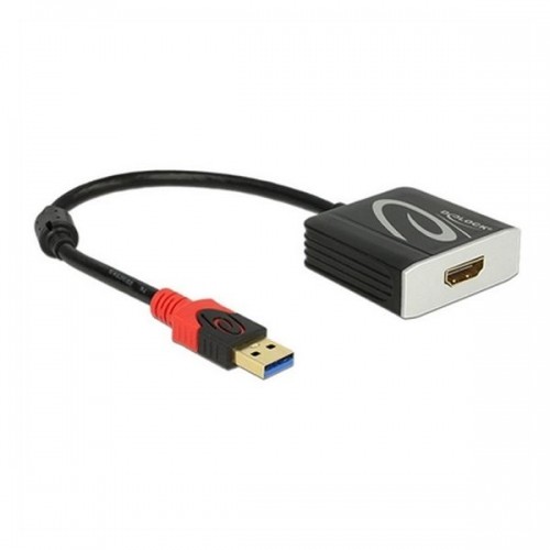 USB 3.0 uz HDMI Adapteris DELOCK 62736 20 cm Melns image 1