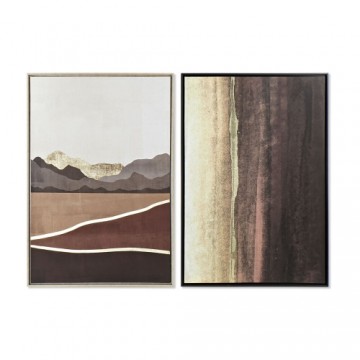 Glezna DKD Home Decor Abstrakts (2 pcs) (83 x 4.5 x 124 cm)