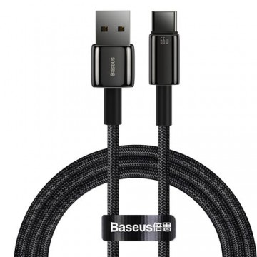 Baseus Tungsten Gold USB cable 1 m USB 2.0 USB A USB C Black