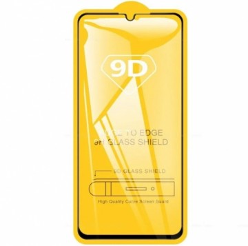 RoGer Full Face 9D Tempered Glass Aizsargstikls Pilnam Ekrānam LG K50s Melns