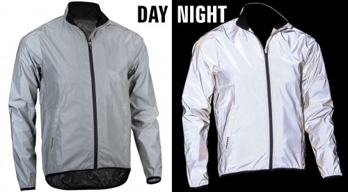 Men's running  jacket AVENTO Reflective 74RC ZIL XXL Silver image 3