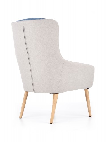 Halmar PURIO leisure chair, color: light grey / blue image 3