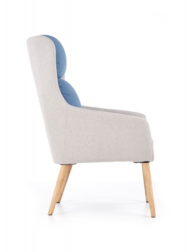 Halmar PURIO leisure chair, color: light grey / blue image 5