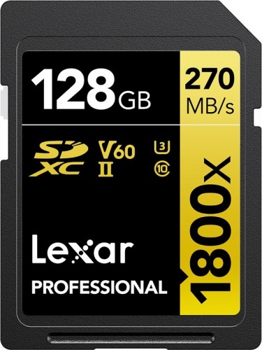 Lexar memory card SDXC 128GB Professional 1800x UHS-II U3 V60 image 1
