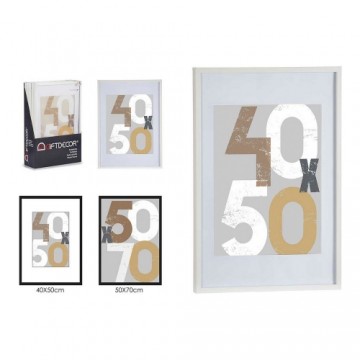 Gift Decor Foto rāmīši stiprināšanai pie sienas Balts MDF (1 uds) (52,5 x 2,5 x 72,5 cm)