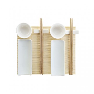 Набор для суши DKD Home Decor Бамбук Керамика (28,5 x 19,5 x 3,3 cm)