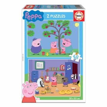 Puzle Bērniem Educa Peppa Pig (2 x 48 pcs)