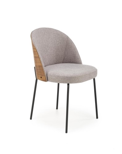 Halmar K451 chair color: grey / light walnut image 1