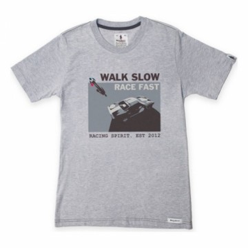 Vīriešu Krekls ar Īsām Piedurknēm OMP Walk Slow Pelēks