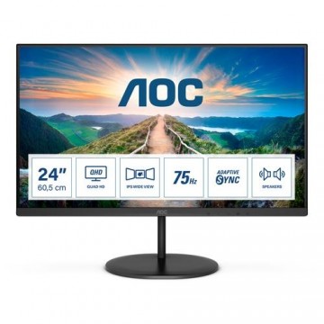 AOC V4 Q24V4EA LED display 60.5 cm (23.8&quot;) 2560 x 1440 pixels 2K Ultra HD Black