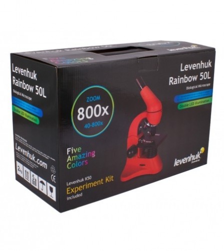 Микроскоп Levenhuk Rainbow 50L Лазурь 40x - 800x с экспериме image 3