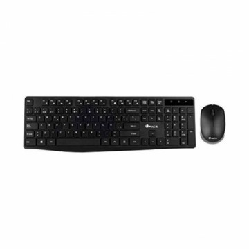 Клавиатура и беспроводная мышь NGS Allure 1200 dpi 2.4 GHz Чёрный