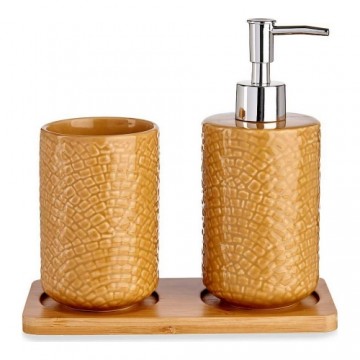 Berilo Набор для ванной квадраты Керамика Бамбук Верблюжий (3 pcs)