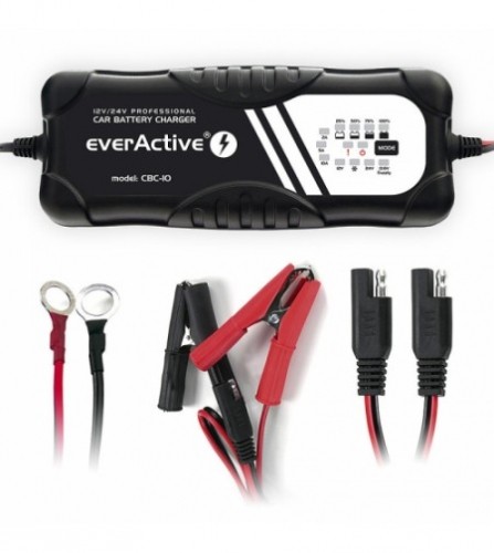 everActive CBC-10 12V/24V, 2-10A pilnībā automātisks lādētājs 7-300Ah akumulatoriem (auto, image 2