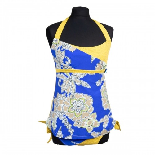 La Bebe La bébé™ Swimsuit Art.38048 Summer Swimsuit Blue with yellow Купальник для беременных синий с желтым ( 38 ) image 1