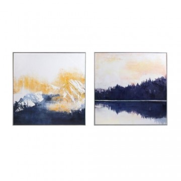 Glezna DKD Home Decor polistirols Canvas Abstrakts (2 pcs) (80 x 3 x 80 cm)