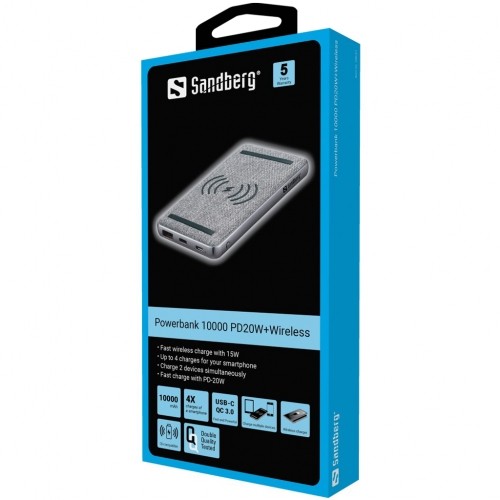 Sandberg 420-61 Powerbank 10000 PD20W+Wireless image 2