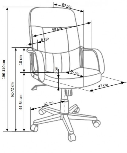 Halmar DENZEL chair color: dakr brown image 3