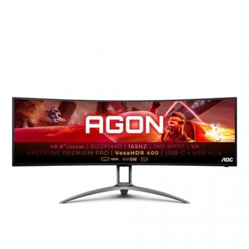 AOC AG493UCX2 computer monitor 124.5 cm (49&quot;) 5120 x 1440 pixels Quad HD LED Black, Red
