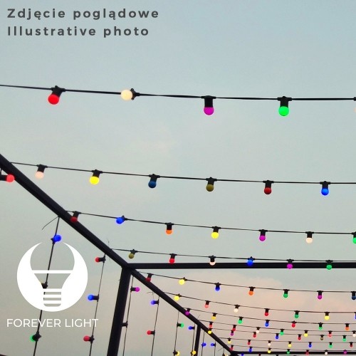 TFO Forever Light Garland Set LED Virtene / 2W / 10x E27 / IP65 / 12m / Balta / Rozā / Zila image 5