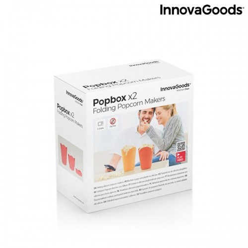 Saliekama silikona bļoda popkornam Popbox InnovaGoods (Iepakojumā 2 krūzes) image 2