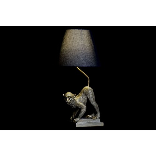 Galda lampa DKD Home Decor Melns Bēšs Bronza Metāls Sveķi Mērkaķis (32.5 x 30 x 60 cm) (2 pcs) image 2