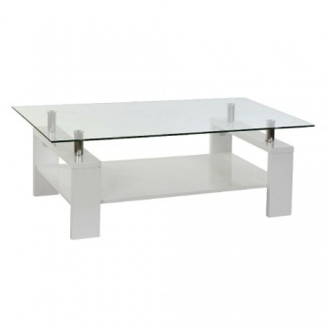 Mazs galdiņš DKD Home Decor Stikls Metāls Koks Balts (120 x 60 x 42 cm)