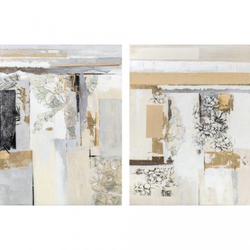 Glezna DKD Home Decor Abstrakts (90 x 2.4 x 120 cm) (2 pcs)