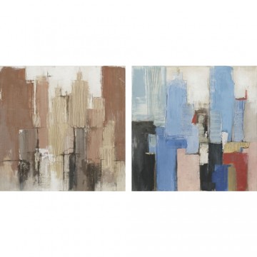 Glezna DKD Home Decor Abstrakts (100 x 2.4 x 100 cm) (2 pcs)