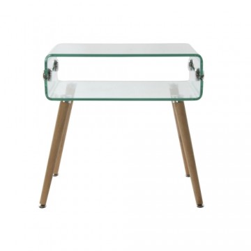 Ночной столик DKD Home Decor Стеклянный древесина бука (55 x 40 x 55 cm)