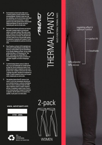 Термо брюки женские AVENTO 0709 42 Черный 2-pack image 4