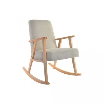 Šūpuļkrēsls DKD Home Decor Pelēks Koks Poliesters (81 x 58 x 90 cm)