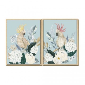 Glezna DKD Home Decor Цветы (60 x 4 x 80 cm) (2 pcs)