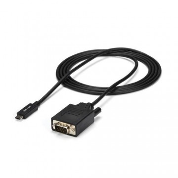 Кабель USB C — VGA Startech CDP2VGAMM2MB         (2 m) Чёрный