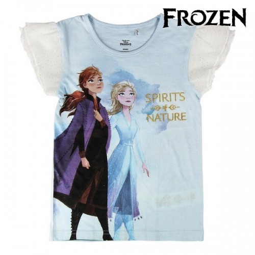 Krekls ar Īsām Piedurknēm Bērniem Frozen Gaiši Zils Balts image 1
