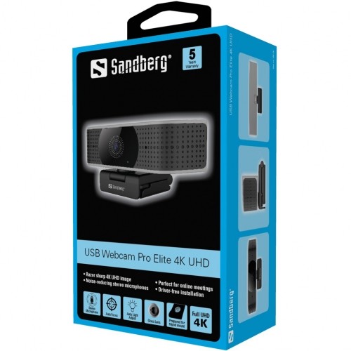 Sandberg 134-28 USB Webcam Pro Elite 4K UHD image 5