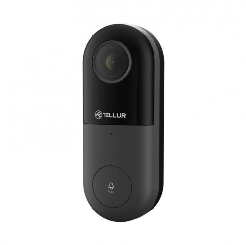 Tellur Smart WiFi Video DoorBell 1080P, PIR, Wired black image 1