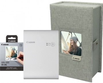 Canon photo printer + photo paper Selphy Square QX10 Premium Kit, white