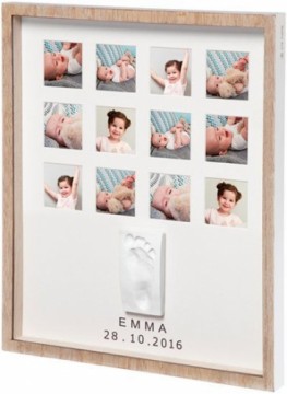 Baby Art First Year Print Frame komplekts mazuļa pēdiņu / rociņu nospieduma izveidošanai, wooden - 3601094800